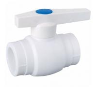 Кран pp-r шаровой белого цвета диаметром 63 мм от РосТурПласт - надежное решение для вашей системы водоснабжения!