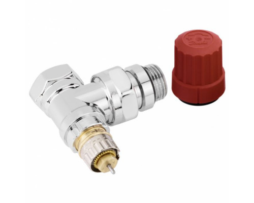 Клапан термостатический RA-NCX для двухтр хром Ду 15 Ру10 Rp1/2"хR1/2" угловой ВР клипс RA Danfoss 013G4247