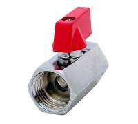 Красный шаровой мини латунный кран Ду 15 ВР/ВР STC 1030 - надежное и компактное решение для вашей системы водоснабжения.