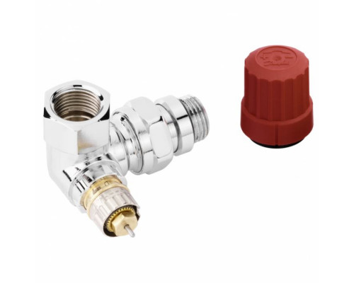 Клапан термостатический RA-NCX для двухтр хром Ду 15 Ру10 Rp1/2"хR1/2" угловой трёхосевой ВР клипс RA прав Danfoss 013G4239