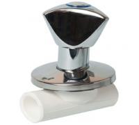 Клапан (вентиль) PP-R запорный бел хром Дн 32х90гр Ру25 LUX - надежный выбор для вашей системы водоснабжения!