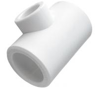 тройник pp-r переходной белого цвета для труб диаметром 63х40х63 мм от РосТурПласт - надежное соединение и высокое качество!