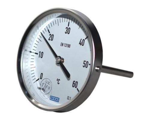 Термометр биметаллический осевой Дк100 L=100мм G1/2" 60C А52.100 Wika 3904105