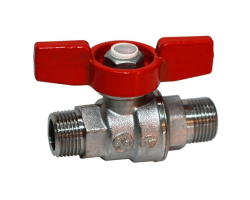 Кран шаровой латунный R253D Ду 10 НР/НР бабочка Giacomini R253X002