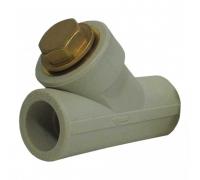 фильтр PP-R сетчатый сер внутренняя пайка для труб диаметром 25 мм от РосТурПласт - надежное решение для вашей системы водоснабжения.