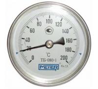 Термометр биметаллический осевой Дк80 L=40мм G1/2" 160C ТБ80 Метер