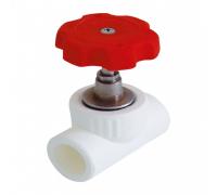 Клапан (вентиль) PP-R запорный бел для систем водоснабжения и отопления.VALFEX 10146032.