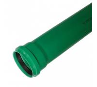 Труба PP-MD с раструбом зелёная KG2000 KG2000EM Дн 110х3,4 б/нап L=2,0м в/к Ostendorf 770360