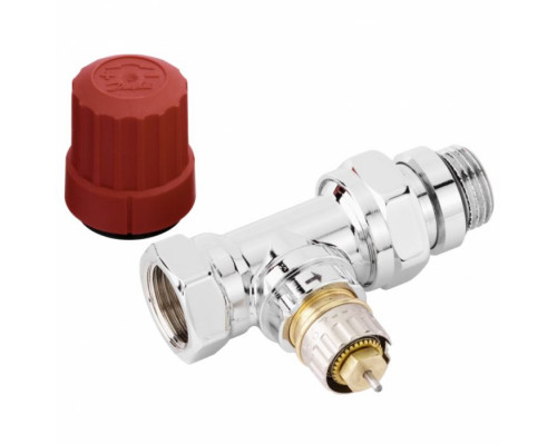 Клапан термостатический RA-NCX для двухтр хром Ду 15 Ру10 Rp1/2"хR1/2" прямой ВР клипс RA Danfoss 013G4248