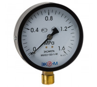 Манометр ЭКОМЕРА МД02-100мм 0..1,6МПа М20х1,5 (исп.2)