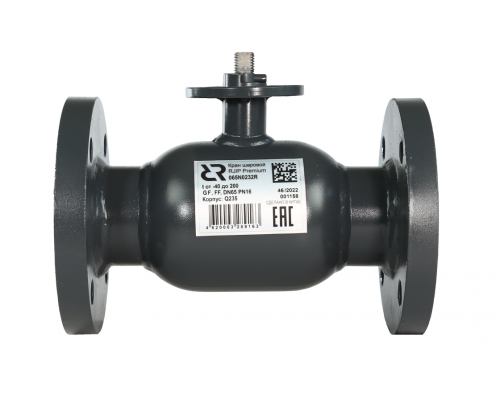 Кран шаровой RJIP Premium FF Ду 65 Ру 25 GF (фланцевый, под привод, стандартный проход) 065N0332R Ридан