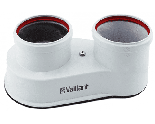 Разделительный адаптер для перехода с 60/100 мм на  Ду  80/80 мм RNC, котлы газовые откр камера Vaillant