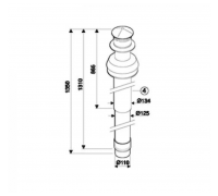 Коаксиальная труба вертикальная L=1350 мм AZ 404, Bosch, котлы газовые Bosch