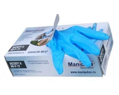 Перчатки нитриловые без пудры Эксперт Н+ NO-PF-20 Manipula, 50 пар/упаковка