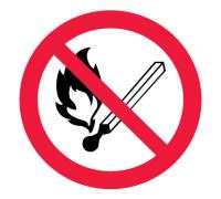 Знак Р 02 - Запрещается пользоваться открытым огнем и курить