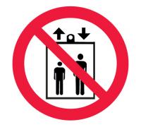 Знак Р 34 — Запрещается пользоваться лифтом для подъема (спуска) людей