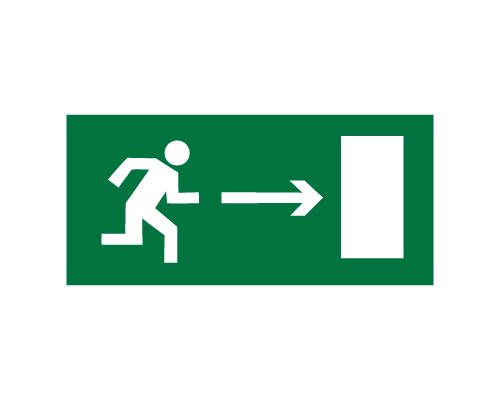 Знак Е 03 - Направление к эвакуационному выходу направо