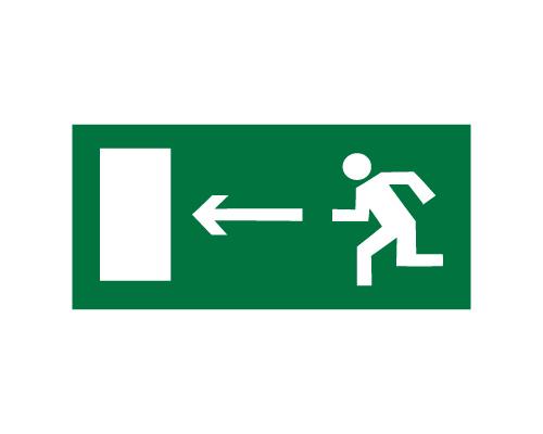 Знак Е 04 - Направление к эвакуационному выходу налево