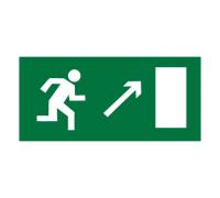 Знак Е 05 — Направление к эвакуационному выходу направо вверх