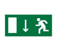 Знак Е 10 - Указатель двери эвакуационного выхода (левосторонний)
