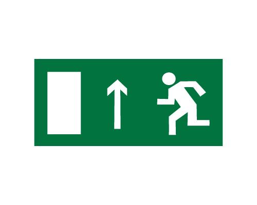 Знак Е 12 — Направление к эвакуационному выходу прямо