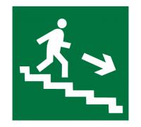 Знак Е 13 - Направление к эвакуационному выходу по лестнице вниз
