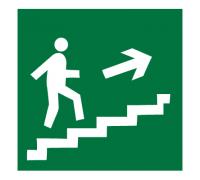 Знак Е 15 - Направление к эвакуационному выходу по лестнице вверх