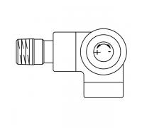 Вентиль для термостатов  серии Е   резьбовое соединение М 30*1,5  из латуни правое присоединение Ду 15  1/2   матовая сталь Oventrop 1163483