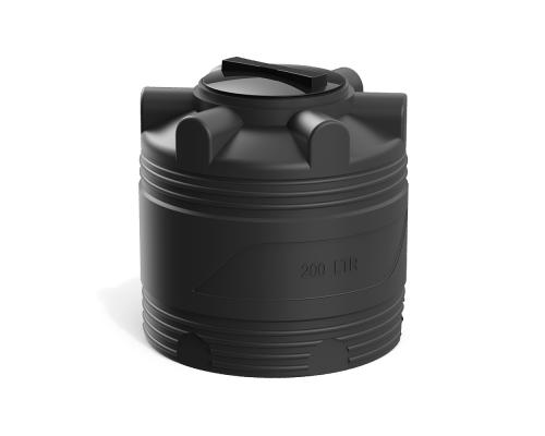 Цилиндрическая емкость V 200 литров (черный)